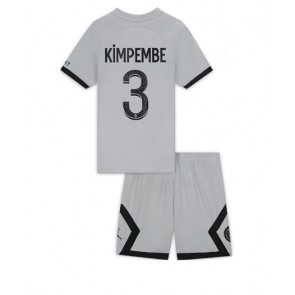 Paris Saint-Germain Presnel Kimpembe #3 babykläder Bortatröja barn 2022-23 Korta ärmar (+ Korta byxor)